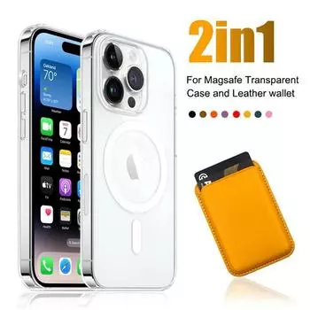 Магнитный чехол-кошелек для телефона Magsafe для iPhone 13 11 12 14 Pro Max X XR XS 7 8 Plus SE, мини-держатель для слота для карт, противоударный чехол iPhone 14 Pro Max чёрный