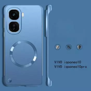 Магнитный чехол Magsafe для IQOO Neo 10 Pro Neo10 металлическая краска безрамочный жесткий ПК полный защитный чехол для IQOO 13 Pro S19 S20Pro ультратонкий iQOO Neo 10 золотой