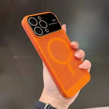 Магнитный чехол Magsafe для телефона iPhone 11 12 13 14 Pro Max Plus, модный защитный чехол для линз от теплового излучения, ультратонкий жесткий чехол из ПК iPhone 14 Pro Max белый