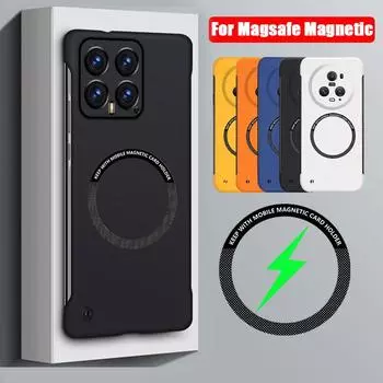 Магнитный чехол Magsafe для Xiaomi 14 Pro Mi 14, ультратонкий матовый безрамочный чехол для телефона Redmi Note 13 Pro Plus 12 K70 Shell Xiaomi 14 белый