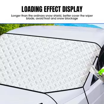 Магнитный чехол на лобовое стекло автомобиля, автомобильный солнцезащитный козырек, зимний защитный козырек от замерзания, водонепроницаемый автомобильный чехол чёрный