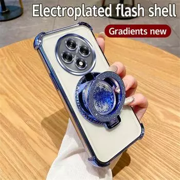 Магнитный чехол-подставка с зыбучим песком для телефона OPPO Reno 11F 5G 12 11 Pro A16 A16S A53S A54S A17 A5 A9 2020 Блестящая противоударная накладка For Reno 11 (5G)