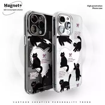 Магнитный чехол-присоска Zhitai для iPhone 12-16 Pro: Конструкция «два в одном» для защиты от падений iPhone 12/12 Pro