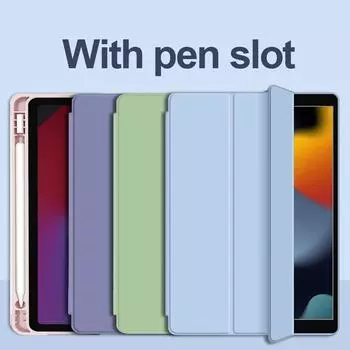 Магнитный чехол с гнездом для ручки для iPad Air 1 2 Air 3 10,5, чехол для iPad 5, 6, 7, 8, 9-го поколения, чехол для iPad 10,9 2022 Pro 11 2020 9,7 2018, чехол Mini5 4 IPAD 2021 10.2 синий