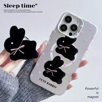 Магнитный чехол Zhitai Frosted Laser для iPhone 12, 13, 14 и 15 Pro Max с кронштейном. iPhone 13 Pro Max