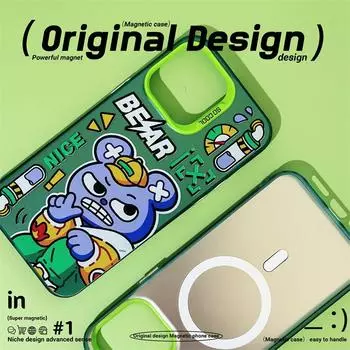 Магнитный чехол Zhitai с матовым лазерным покрытием для iPhone 12/13/14/15/16 Pro Max, XS, 7/8. 16