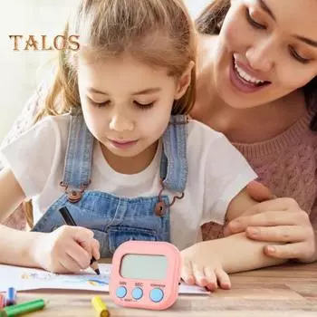 Магнитный цифровой таймер для учителей, детский таймер для класса с подставкой, прочный, легко читаемый дисплей, набор кнопок, кухонный таймер синий