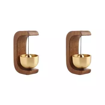 Магнитный деревянный дверной звонок, декоративный громкий дверной звонок, домашний декор(грецкий орех)