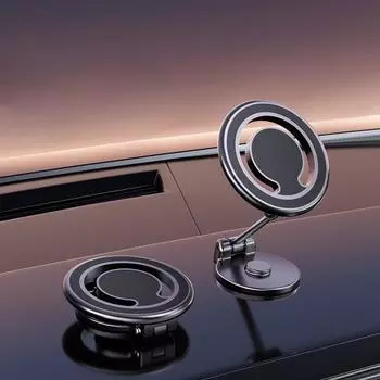 Магнитный держатель автомобильного телефона: Защита от сотрясений, вращение на 720°, складной, совместимый с MagSafe держатель