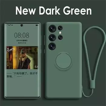 Магнитный держатель чехол для Samsung Galaxy S24 S23 S22 S21 Ultra Plus S20 FE Note 20 S24 FE жидкий силиконовый чехол Samsung Note 20 Ultra белый