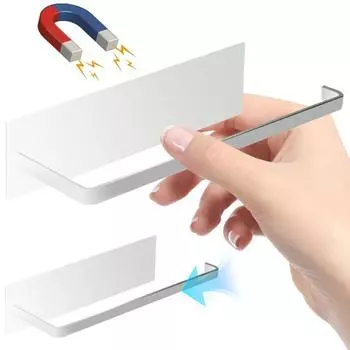 Магнитный держатель для бумажных полотенец, держатель для рулонов туалетной бумаги, диспенсер для рулонной бумаги, металлическая подставка для салфеток для кухни, холодильника белый