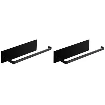 Магнитный держатель для бумажных полотенец, вешалка для бумажных полотенец для кухни, ванной комнаты (черный)