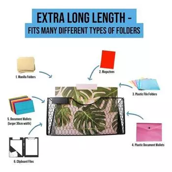 Магнитный держатель для файлов, стойка для хранения, устойчивая к коррозии, не требующая сверления, магнитный держатель для бумаги