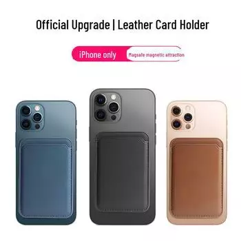 Магнитный держатель для карт Apple 15 Magsafe из кожи для iPhone 12/13/14 Pro Magsafe Magnetic Card Holder-Regular