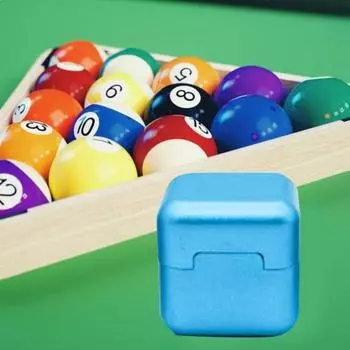 Магнитный держатель для кия для мела из алюминиевого сплава, портативный квадратный ящик для мела для снукера, чехол для переноски, аксессуары для бильярда, подарок для энтузиастов синий