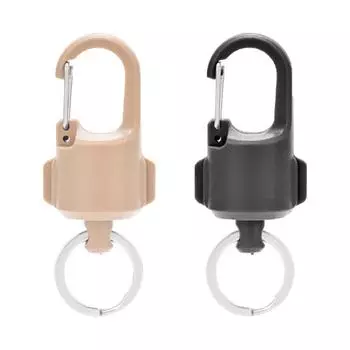 Магнитный держатель для ключей из нержавеющей стали с карабином и крючком, съемный механизм для ключей с врезным креплением чёрный