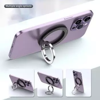 Магнитный держатель для кольца MagSafe N52 Сильный магнитный держатель для телефона с двойной застежкой-пряжкой для iPhone 15/14/13/12 Pro Max фиолетовый
