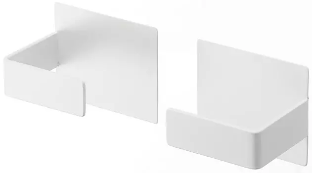 Магнитный держатель для кухонной бумаги с зажимом Yamazaki Jitsugyo 5225, белый, прибл.. Ш10XГ7.5XВ10см (за штуку), Совместимость с пластиной большого размера