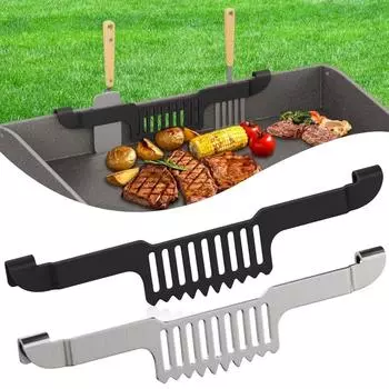 Магнитный держатель для лопатки для гриля, регулируемая жироуловитель, универсальная сетка для гриля, держатель для пикника серебряный