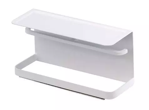 Магнитный держатель для малярной ленты Yamazaki Jitsugyo 3903, белый, x D6 x Tower Case, резак для клейкой ленты, прибл.. Ш15,5 В7,5 см белый