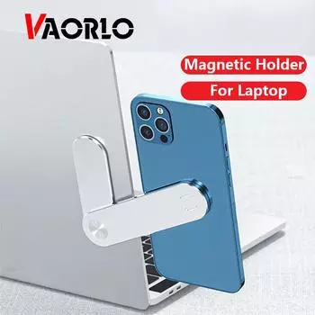 Магнитный держатель для мобильного телефона VAORLO, металлическая удлинительная подставка для мобильного телефона, планшет, ноутбук, боковой экран, магнитная присоска, масштабируемая портативная чёрный