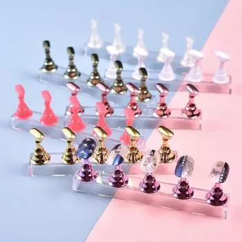 Магнитный держатель для ногтей в виде шахмат, 5 шт./упак., подставка для практики, подставка для кристаллов, держатель с полкой, инструменты для демонстрации гель-лака