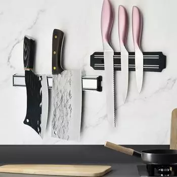 Магнитный держатель для ножей 3 размеров, подставка для ножей из нержавеющей стали, настенная стойка для хранения, домашний магнит, многоцелевой кухонный инструмент