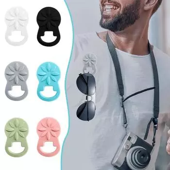 Магнитный держатель для очков, силиконовая вешалка для очков, солнцезащитные очки, органайзер для одежды, настенный дисплей для домашнего офиса синий