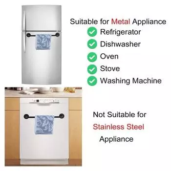 Магнитный держатель для полотенец Магнитный держатель для полотенец Вешалка для полотенец Крючок для полотенец Вешалка для полотенец Для холодильника Кухонная раковина Холодильник светло-серый