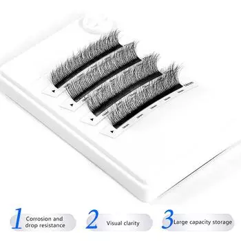 Магнитный держатель для ресниц с крышкой, поддон для наращивания ресниц, акриловая доска для хранения накладных ресниц, подставка-держатель 1Pcs