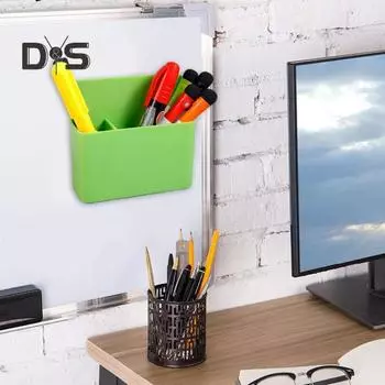 Магнитный держатель для ручек большой емкости для карандашей маркеров многофункциональный держатель для холодильника офис школьные канцелярские принадлежности чёрный