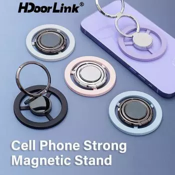 Магнитный держатель для сотового телефона HdoorLink, совместимый с iPhone 12, 13, 14, 15 Pro/Pro Max, съемная металлическая пряжка для сотового телефона Magsafe чёрный