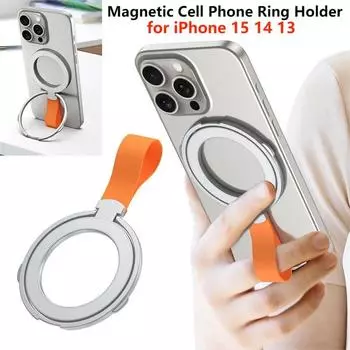 Магнитный держатель для сотового телефона с вращением на 360 градусов, подставка-держатель для пальца MagSafe, съемный держатель для телефона iPhone 15 14 13