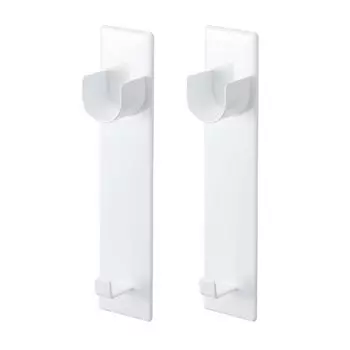 Магнитный держатель для сушилки белья в ванной Yamazaki Industries Mist 4917, набор из 2 шт., белый, прибл.. Ш 2,4 x Г 1,4 x В 9,1 дюйма (6 х 3,5 х 23 см), Ба