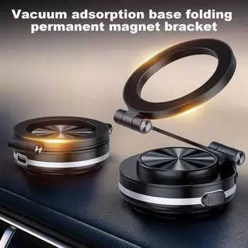 Магнитный держатель для телефона, электрическая присоска для автомобиля, вращающееся на 360 градусов крепление для телефона, устойчивое, простая установка, необходимое для автомобиля серебряный