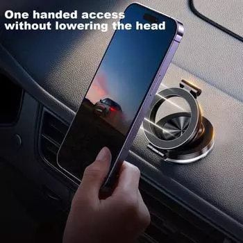 Магнитный держатель для телефона, автомобильная электрическая присоска, вакуумное крепление для телефона с вращением на 360 градусов чёрный