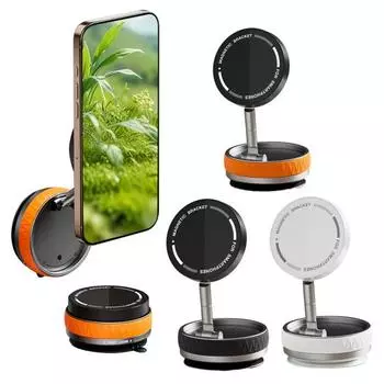 Магнитный держатель для телефона для автомобиля, зеркала спортзала, механическая подставка для телефона на присоске, крепление для телефона на лобовое стекло для вождения белый