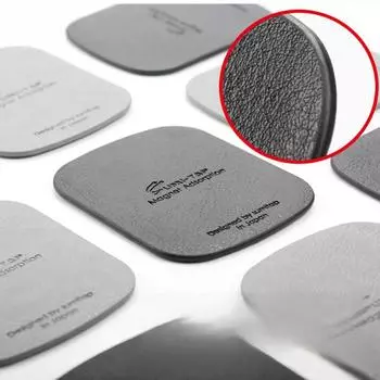 Магнитный держатель для телефона из кожи Sumitap в машину - 2 шт. в упаковке, универсальные железные нашивки