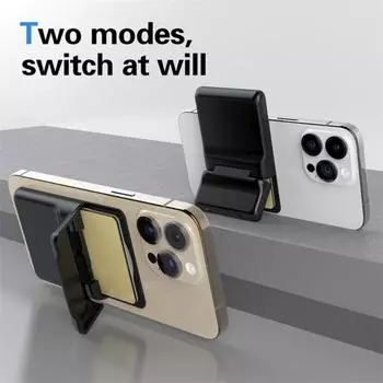 Магнитный держатель для телефона-кошелька с 3 слотами для карт, держатель для карт для iPhone, многофункциональная регулируемая подставка для телефона для чехлов MagSafe светло-зеленый