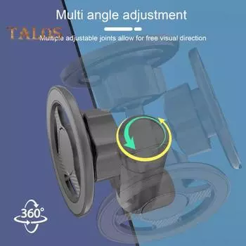 Магнитный держатель для телефона, крепление в самолете для Magsafe Handsfree, металлический держатель для телефона с сильной магнитной адсорбцией, вращение на 360 градусов, портативный настольный чёрный