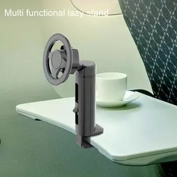 Магнитный держатель для телефона, крепление в самолете для Magsafe Handsfree, металлический держатель для телефона с сильной магнитной адсорбцией, вращение на 360 градусов, портативная настольная подставка чёрный