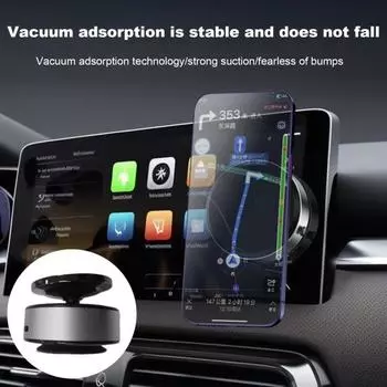 Магнитный держатель для телефона MPP для автомобиля, сверхпрочное крепление на присоске, вращение на 360 градусов чёрный