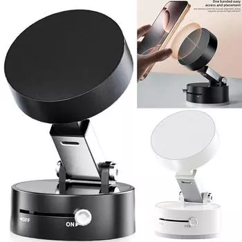 Магнитный держатель для телефона на присоске, вакуумное автомобильное крепление, вращение на 360°