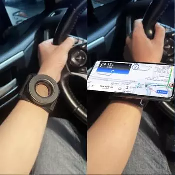 Магнитный держатель для телефона на запястье, универсальный, подходит для навигации и спорта, легко разбирается с помощью веревки, предотвращающей потерю