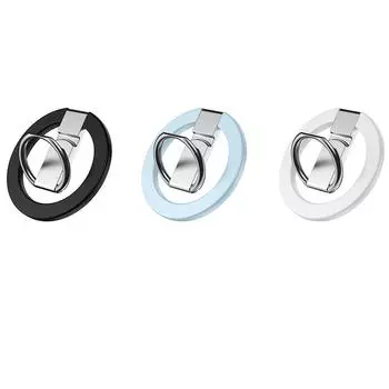 Магнитный держатель для телефона с кольцом-держателем, складная подставка для сотового телефона из сплава для iPhone 13, 12 Pro/Pro Max/Mini синий