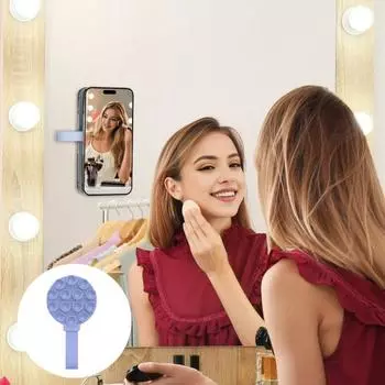 Магнитный держатель для телефона с присоской для создания видео и селфи, силиконовый, с функцией Hands-Free, для установки на мобильный телефон чёрный