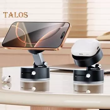 Магнитный держатель для телефона с вакуумной присоской, складной двухсторонний магнитный держатель для телефона, прочное адсорбционное автомобильное крепление для всех телефонов розовый