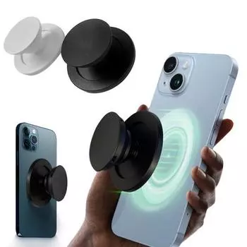 Магнитный держатель для телефона, телескопическая складная конструкция, сильное магнитное адаптерное кольцо для телефонов MagSafe чёрный