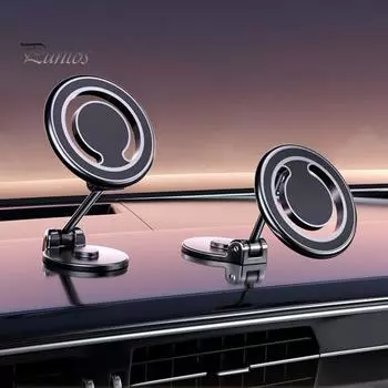 Магнитный держатель для телефона, устойчивый к тряске, поворотный дизайн, регулируемый угол наклона, крепление для телефона на приборной панели, кронштейн для мобильного телефона чёрный