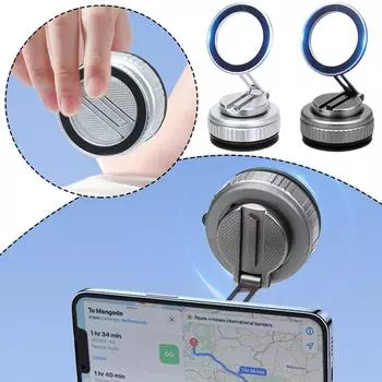 Магнитный держатель для телефона в машину на 360°, крепление на приборной панели, присоска, подставка на лобовое стекло для смартфонов, GPS-навигация Black